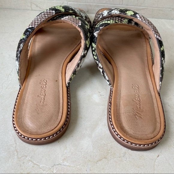 Madewell PUFFY-STRAP SANDALS IN SNAKE EMBOSSED LEATHER , 10 - Picture 14 of 15